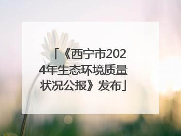 《西宁市2024年生态环境质量状况公报》发布