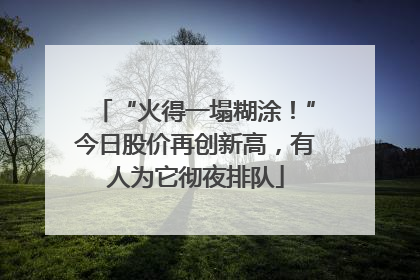 “火得一塌糊涂!”今日股价再创新高,有人为它彻夜排队