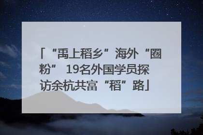 “禹上稻乡”海外“圈粉” 19名外国学员探访余杭共富“稻”路
