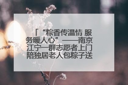 “粽香传温情 服务暖人心”——南京江宁一群志愿者上门陪独居老人包粽子送去节日的欢乐