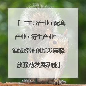 “主导产业+配套产业+衍生产业” 镇域经济创新发展释放强劲发展动能