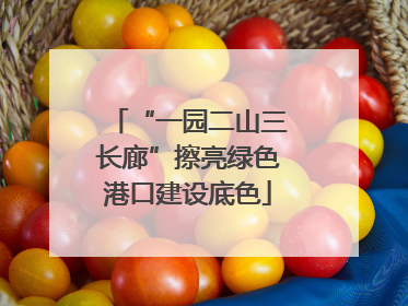 “一园二山三长廊”擦亮绿色港口建设底色
