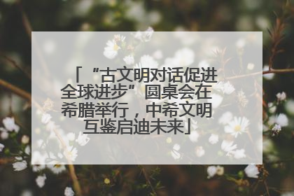 “古文明对话促进全球进步”圆桌会在希腊举行，中希文明互鉴启迪未来