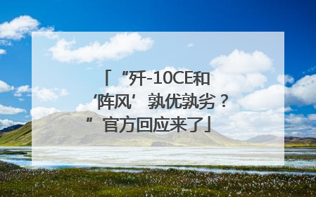 “歼-10CE和‘阵风’孰优孰劣？”官方回应来了