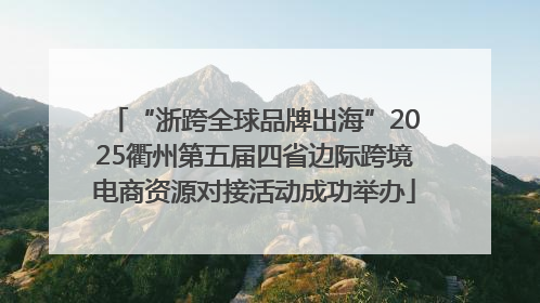 “浙跨全球品牌出海”2025衢州第五届四省边际跨境电商资源对接活动成功举办