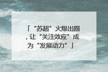 “苏超”火爆出圈，让“关注效应”成为“发展动力”