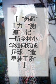 “苏超”主力 “溯源” 记：一所乡村小学如何炼成足球 “造星梦工场”