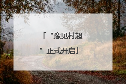 “豫见村超”正式开启
