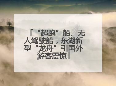 “超跑”船、无人驾驶船，东湖新型“龙舟”引国外游客震惊