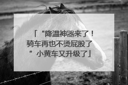 “降温神器来了！骑车再也不烫屁股了”小黄车又升级了