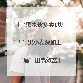 “黑家伙多卖1块1！”黑小麦深加工“磨”出高效益