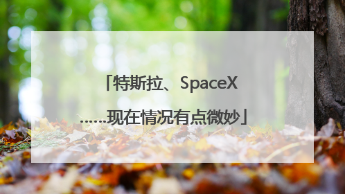 特斯拉、SpaceX……现在情况有点微妙