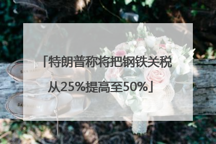 特朗普称将把钢铁关税从25%提高至50%