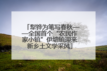 犁铧为笔写春秋——全国首个“农民作家小镇”伊塘镇迎来新乡土文学采风