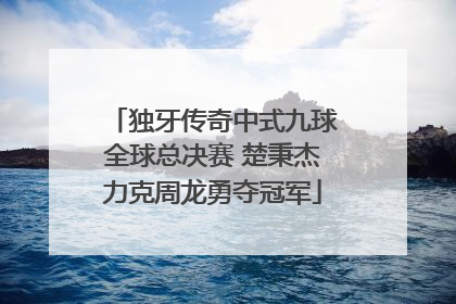 独牙传奇中式九球全球总决赛 楚秉杰力克周龙勇夺冠军