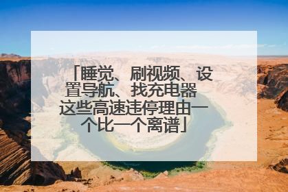 睡觉、刷视频、设置导航、找充电器 这些高速违停理由一个比一个离谱