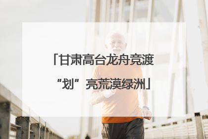 甘肃高台龙舟竞渡“划”亮荒漠绿洲