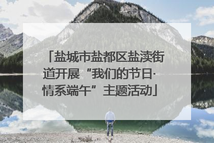 盐城市盐都区盐渎街道开展“我们的节日·情系端午”主题活动
