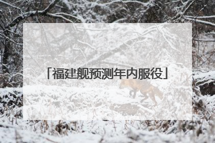 福建舰预测年内服役