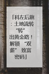 科左后旗：土地流转 “转” 出黄金路！解锁 “双薪” 致富密码