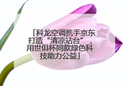 科龙空调携手京东打造“清凉站台”，用世俱杯同款绿色科技助力公益