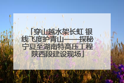 穿山越水架长虹 银线飞度护青山——探秘宁夏至湖南特高压工程陕西段建设现场