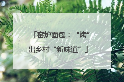 窑炉面包：“烤”出乡村“新味道”