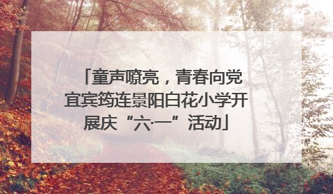 童声嘹亮，青春向党 宜宾筠连景阳白花小学开展庆“六·一”活动