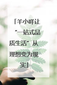 羊小咩让“一站式品质生活”从理想变为现实