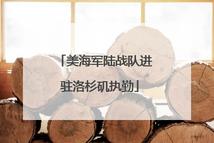 美海军陆战队进驻洛杉矶执勤