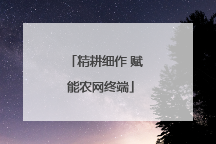 精耕细作 赋能农网终端