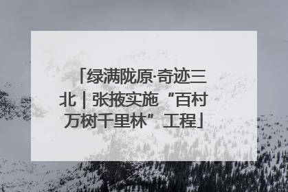 绿满陇原·奇迹三北｜张掖实施“百村万树千里林”工程