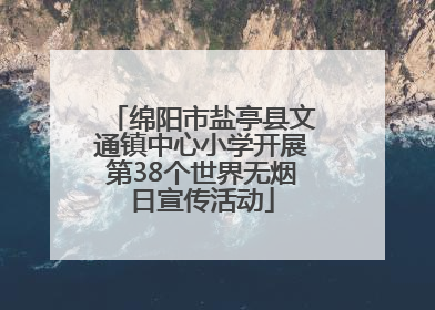 绵阳市盐亭县文通镇中心小学开展第38个世界无烟日宣传活动
