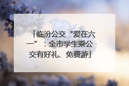 临汾公交“爱在六一”：全市学生乘公交有好礼、免费游