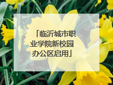 临沂城市职业学院新校园办公区启用
