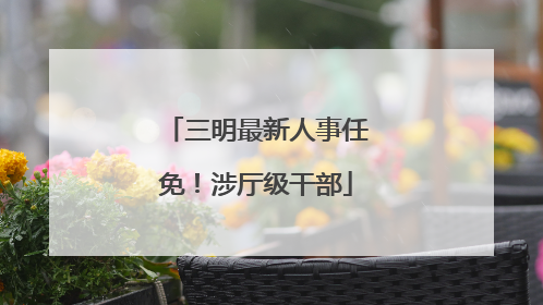 三明最新人事任免！涉厅级干部