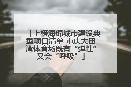 上榜海绵城市建设典型项目清单 重庆大田湾体育场既有“弹性”又会“呼吸”