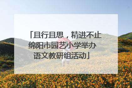 且行且思，精进不止 绵阳市园艺小学举办语文教研组活动