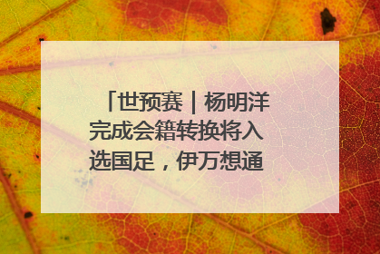 世预赛｜杨明洋完成会籍转换将入选国足，伊万想通了要打双后腰？