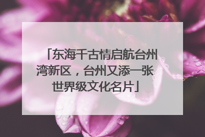 东海千古情启航台州湾新区，台州又添一张世界级文化名片