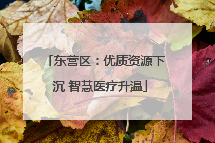 东营区：优质资源下沉 智慧医疗升温