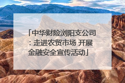 中华财险浏阳支公司：走进农贸市场 开展金融安全宣传活动