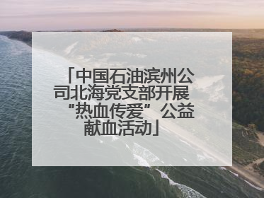 中国石油滨州公司北海党支部开展“热血传爱”公益献血活动