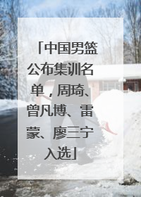 中国男篮公布集训名单，周琦、曾凡博、雷蒙、廖三宁入选