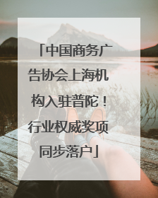 中国商务广告协会上海机构入驻普陀！行业权威奖项同步落户
