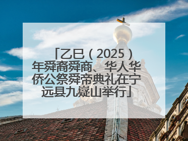 乙巳（2025）年舜裔舜商、华人华侨公祭舜帝典礼在宁远县九嶷山举行