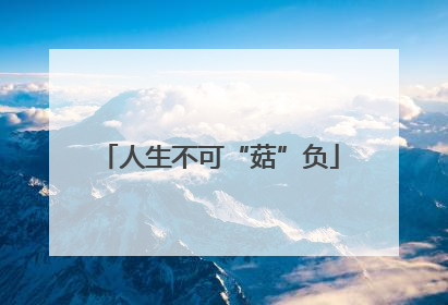 人生不可“菇”负