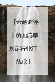 云岭时评丨负面清单划定行业红线③