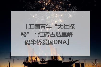 五国青年“大社探秘”：红砖古厝里解码华侨爱国DNA