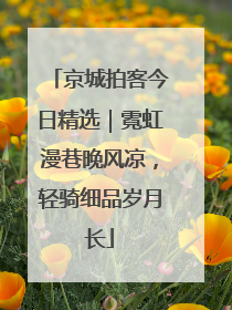 京城拍客今日精选｜霓虹漫巷晚风凉，轻骑细品岁月长